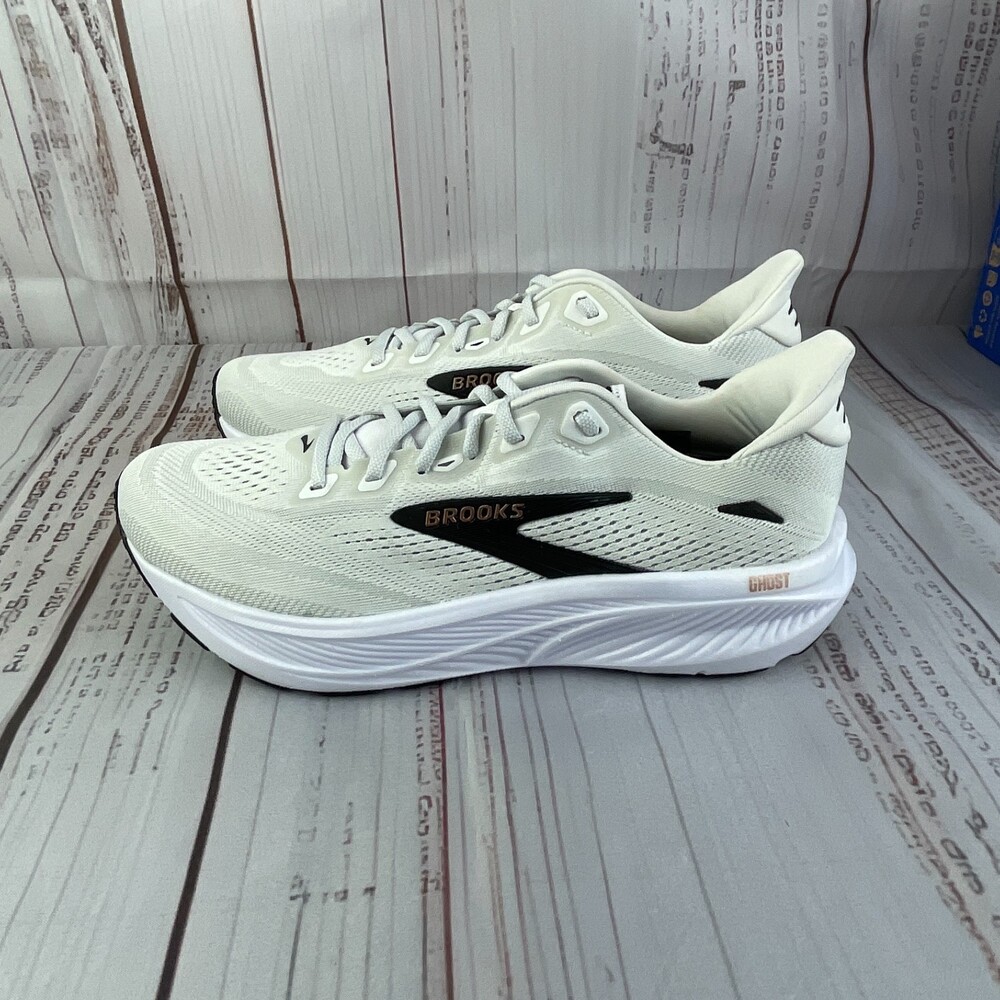 Brooks Ghost 18 Women's Running Sneakers 10 US White/Black/Rose Gold - Picture 6 of 10